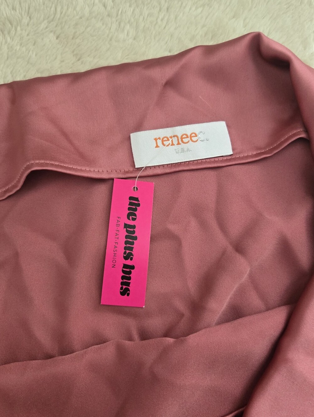 Renee C. One-Shoulder Midi Dress in Dusty Rose - Picture 4 of 7